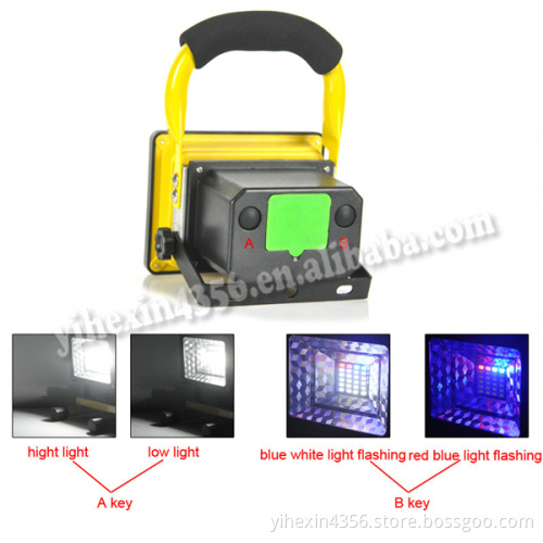 Portable LED Work Lights Camping Light with SOS Mode,Floodlights, Built-in Battery with USB Ports to charge Mobile Devices